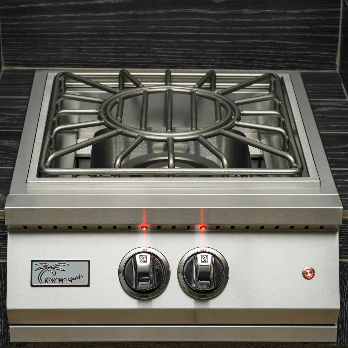 Professional Built-in Power Burner with Led Lights and Removable Grate for Wok